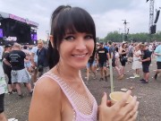 Festival Girl Fucked Hard in Campervan!!! Double CUM to Huge Squirting Pussy 1/16