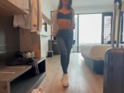 I seduce a hotel guest and it ends with fucking 2/16