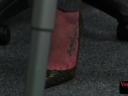 Voyeur secretary strips off 4 Black guy 2/16