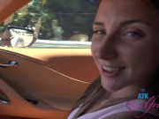 Behind the scenes kicking it with Macy Meadows drive and touching her feet and pussy 11/16