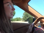 Behind the scenes kicking it with Macy Meadows drive and touching her feet and pussy 4/16