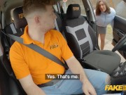 Fake Driving School big natural boobs bouncing as she fucks her driving examiner 1/16
