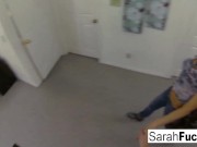 Sarah fucks & gets a load on her tits 2/16