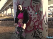 Public Agent Hot MILF from Italy masturbating in a public place 4/16