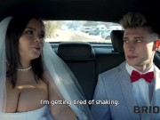 BRIDE4K. Casual fucking action of the bride in wedding dress and stranger 2/16