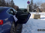 BRIDE4K. Casual fucking action of the bride in wedding dress and stranger 3/16