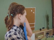 DYKE4K. Lady boss knows how to satisfy her assistant and new worker 5/16