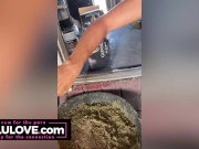 Babe getting sweaty & dirty then full makeup & hair done & behind the porn scenes of cowgirl creampie video - Lelu Love 13/16