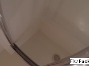 Elsa Jean fingers her hairy pussy 10/16