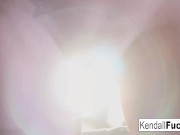 Kendall has fun getting her pussy wet