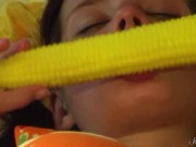 Corn Dildo Fuck for Anoushka's Pussy in Hot Solo! 7/16