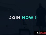 DEVILS FILM - The Two Cuties Maya Farrell And Braylin Bailey Cum Swap After Hot Sex With A Huge Cock 1/16