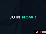 Sexy Teen Gets Her Both Holes Banged With Hot DP 1/16