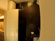 Sexy and horny petite skinny girl in a short summer dress shows legs and her panties but she also goes no panties and without 14/16