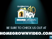 Hot brunette in pantyhose rides a stiff cock 1/16