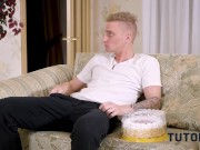 TUTOR4K. Guy brings a cake to married teacher and fucks her at home 4/16