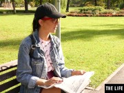 Watch cute girl masturbate until she orgasms so hard she pees 1/16