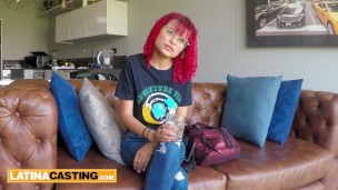 Cute 18 Year Old Redhead Slut POV Sucking and Tight Pussy Fuck Casting