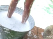 Dark Haired Sex Goddess Chanel Rae Dildo Bangs Her Juicy Muff Outside! 12/16