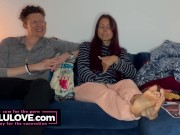 Babe with bare feet flashes tits and talks UTI medical updates plus plans & implant size for pending boob job - Lelu Love 7/16