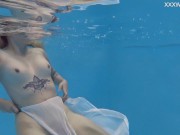 Sexy Slut Mimi Cica Swims Naked In The Pool