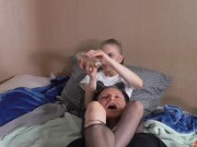 spit in mouth and hand over mouth 6/16