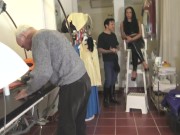 ruler couple humiliate old slave in chamber 10/16