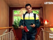 Adorable Blonde Emily Cutie Takes Stranger's Cock In Her Mouth And Pussy - HORNY HOSTEL 1/16