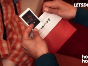 Adorable Blonde Emily Cutie Takes Stranger's Cock In Her Mouth And Pussy - HORNY HOSTEL 2/16