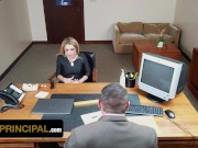 Perv Principal Strips Down Busty Stepmom Vivianne DeSilva And Drills Her Plump Pussy With His Desk 10/16