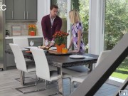 Hot Blonde Teen Shows Thanks To Her Stepdad's For His Big Dick On Thanksgiving 2/16