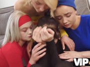 VIP4K. Crazy group sex is the best way to get her first lesbian experience - Sara Bork, Poly White 4/16