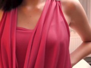 Massive cumshot on shy long legged newbie 2/16