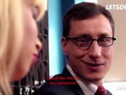 Curvy Secretary Fitness Angel Pounded Deep On The Couch In The Office - LETSDOEIT 1/16