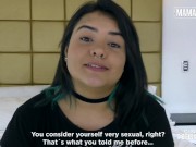 BBW Latina Has Her Pussy Fucked Deep By Brown Cock - CARNE DEL MERCADO 2/16