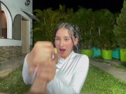 Entrenador me aconseja meterme una banana y su pene en el culo - JENIFER PLAY 16/16