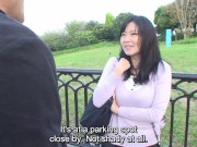 Real Japanese housewife approached in Tokyo by uncannily fit JAV actor for a car interview that leads to wild hotel sex 2/16