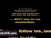 Babe takes HUGE facial cumshot squirts up nose, behind the scenes pussy spreading, thong twerking & FinDom - Lelu Love 1/16