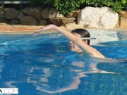 VIXEN Gorgeous petite Evelin skinny dips to seduce crush 2/16