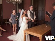 VIP4K. Sexy newlyweds cant resist and get intimate right after wedding 3/16