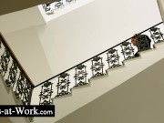 The cute receptionist is not that shy 1/16