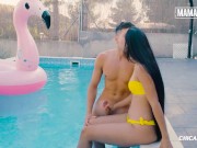 Big Ass Latina Andreina De Luxe Gets Her Hairy Pussy Fucked By The Pool - MAMACITAZ 4/16