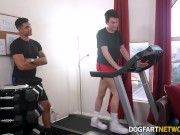 BlacksOnBoys - HOT AF Black Hunk Trainer Shoves His Monster Cock Into Twink's Tight Asshole 1/16