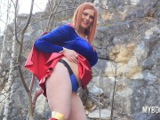 Huge Tits Redhead Alexsis Faye play in Cosplay costume Masturbate and Running 1/16