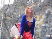 Huge Tits Redhead Alexsis Faye play in Cosplay costume Masturbate and Running 4/16