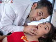 PURGATORYX Cute brunette babe Amber Summer fucks her dentist in the office