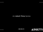 ADULT TIME - Cute Brunette Liz Jordan Scissors With Her BF's Lesbian Boss Sinn Sage To Please Him! 1/16