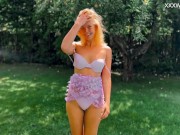 Eyla showing her naked sexy body in the gardens 5/16