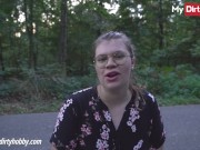 MyDirtyHobby - Horny amateur fucked by a stranger outdoors 3/16