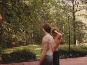 Nastytwinks - Sexy Strip Bball - CJ visits Shapey for basketball, friendly strip game, CJ gets NAKED and Shapey fucks him raw 5/16